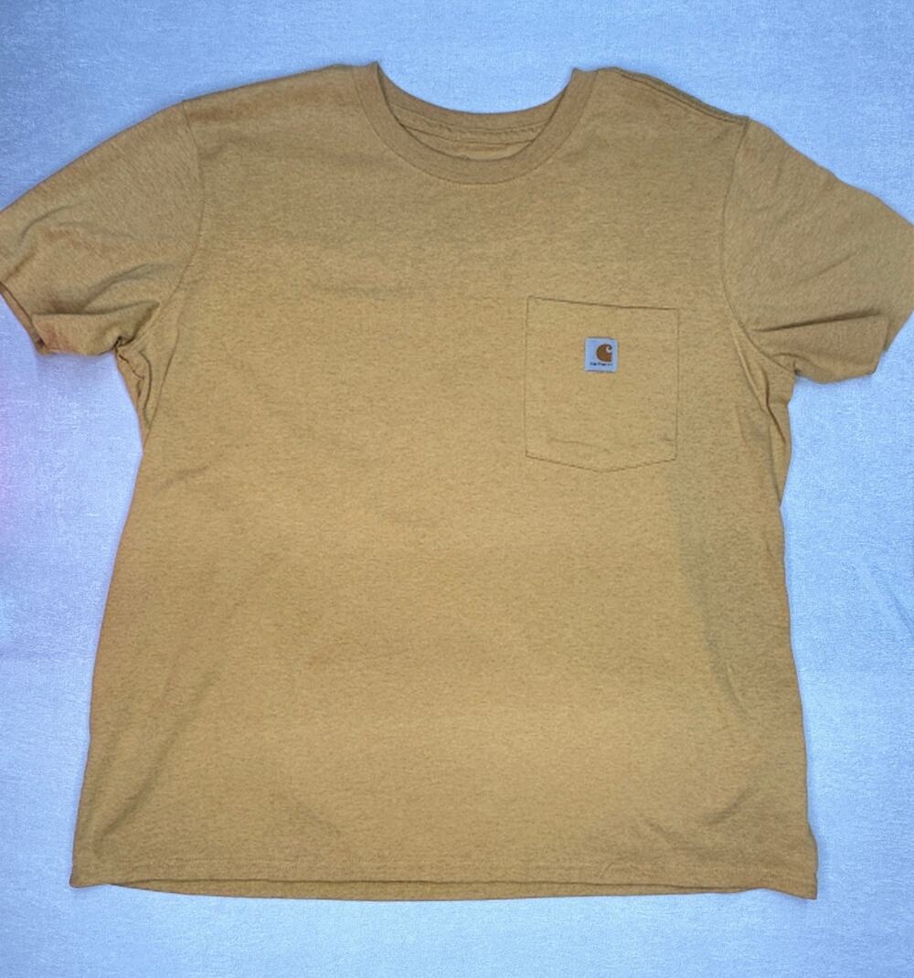 Carhartt Youth XL Original Fit Heathered Mustard Gold Short Sleeve T-Shirt